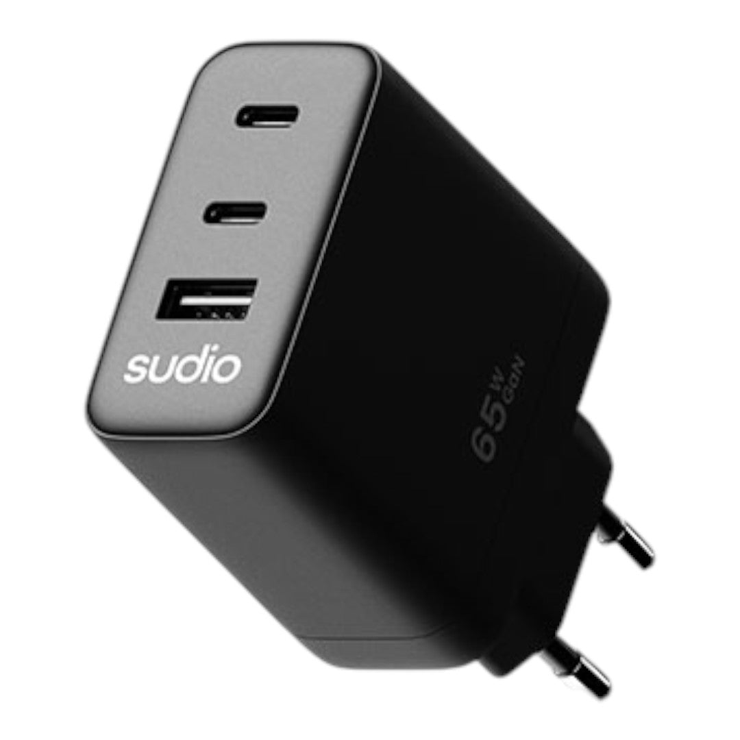Cargador Sudio P3 65W USB-C Compacto para Viaje y Oficina