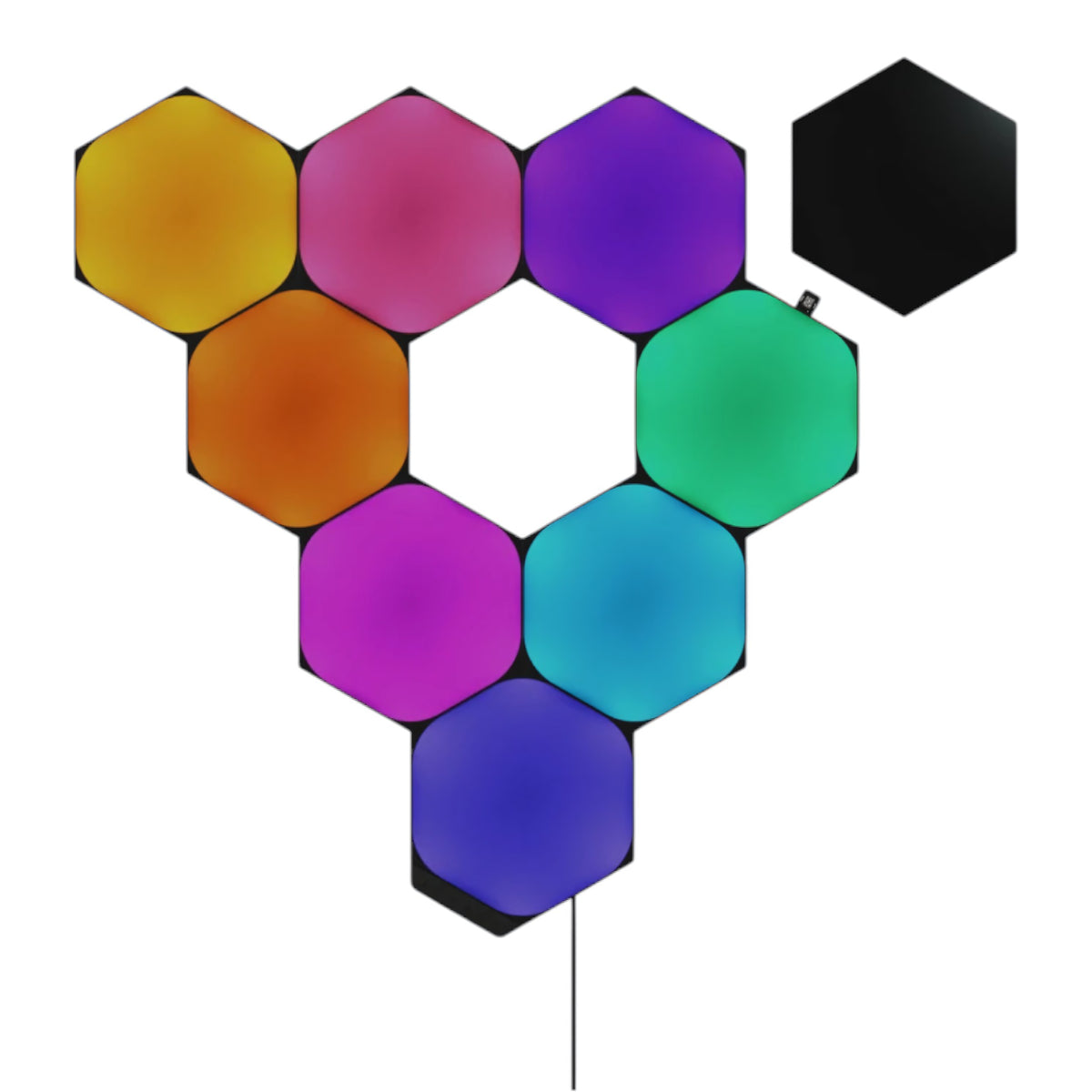 Nanoleaf Shapes Hexagons Black Kit Completo Pack de 9 Unidades