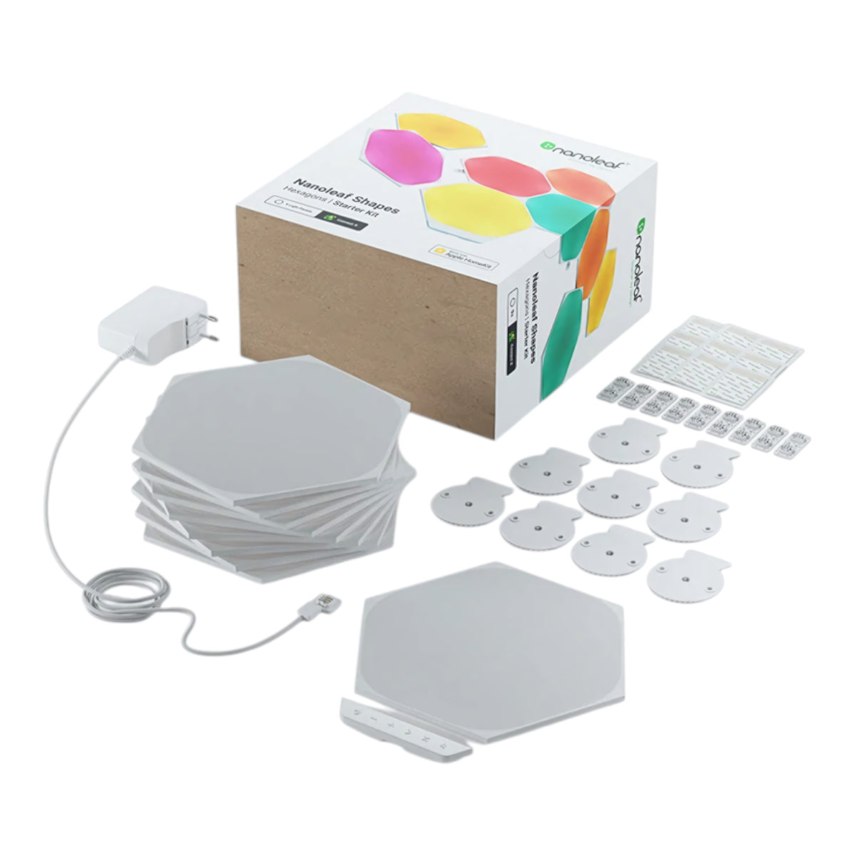 Nanoleaf Shapes Hexagons White Kit Completo Pack de 9 Unidades