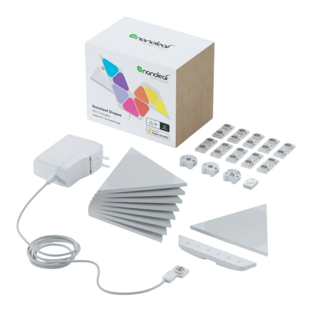 Panel de Expansión Nanoleaf Shapes Mini Triangles White Pack de 9 Unidades