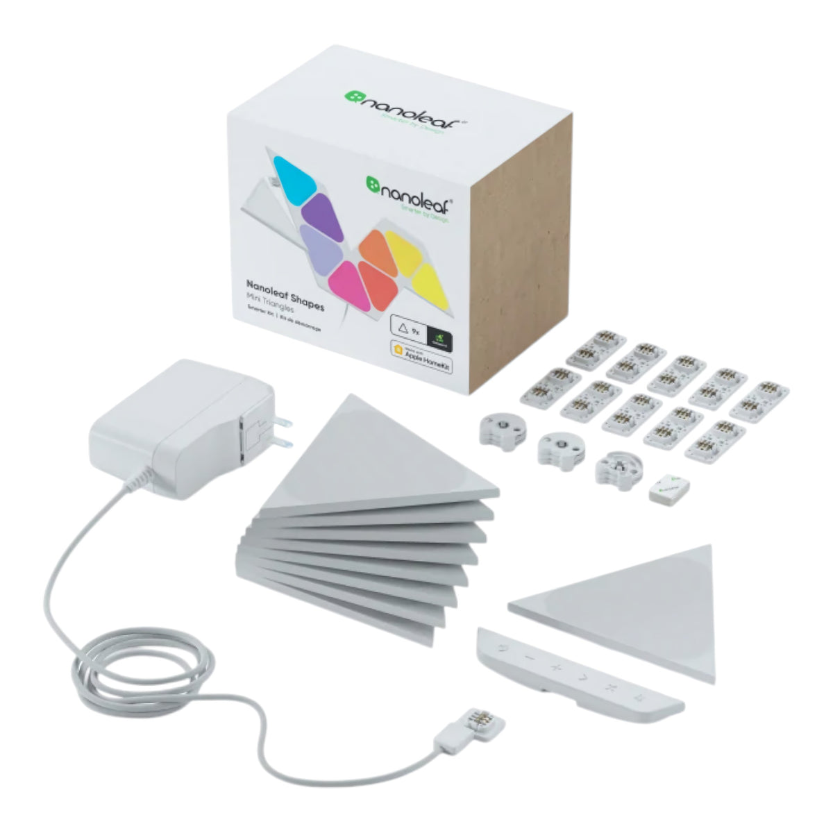 Panel de Expansión Nanoleaf Shapes Mini Triangles White Pack de 9 Unidades