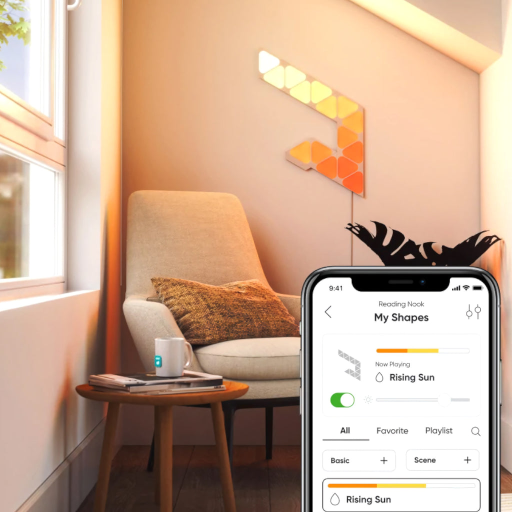 Panel de Expansión Nanoleaf Shapes Mini Triangles White Pack de 9 Unidades