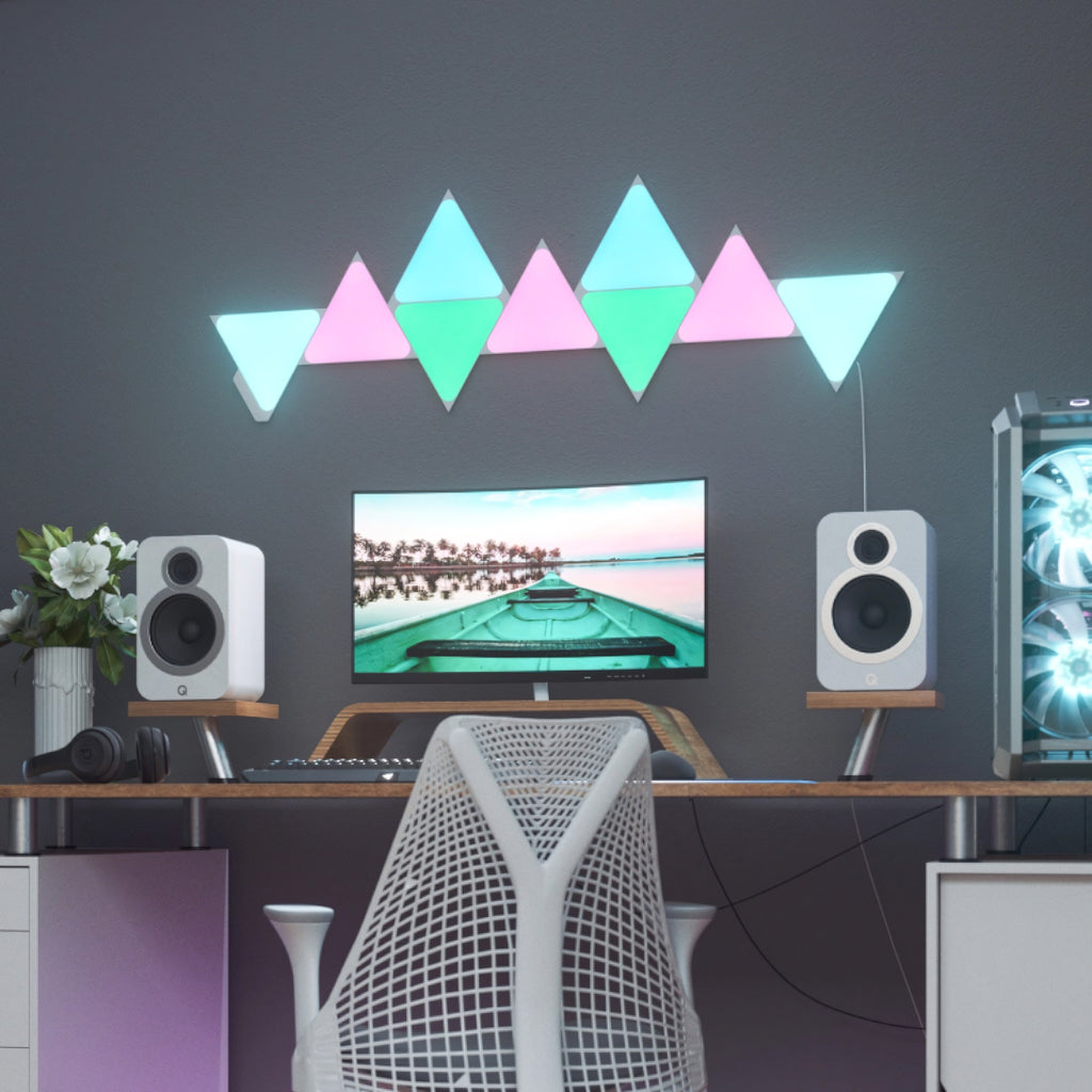 Nanoleaf Shapes Triangles White Kit Completo Pack de 9 Unidades