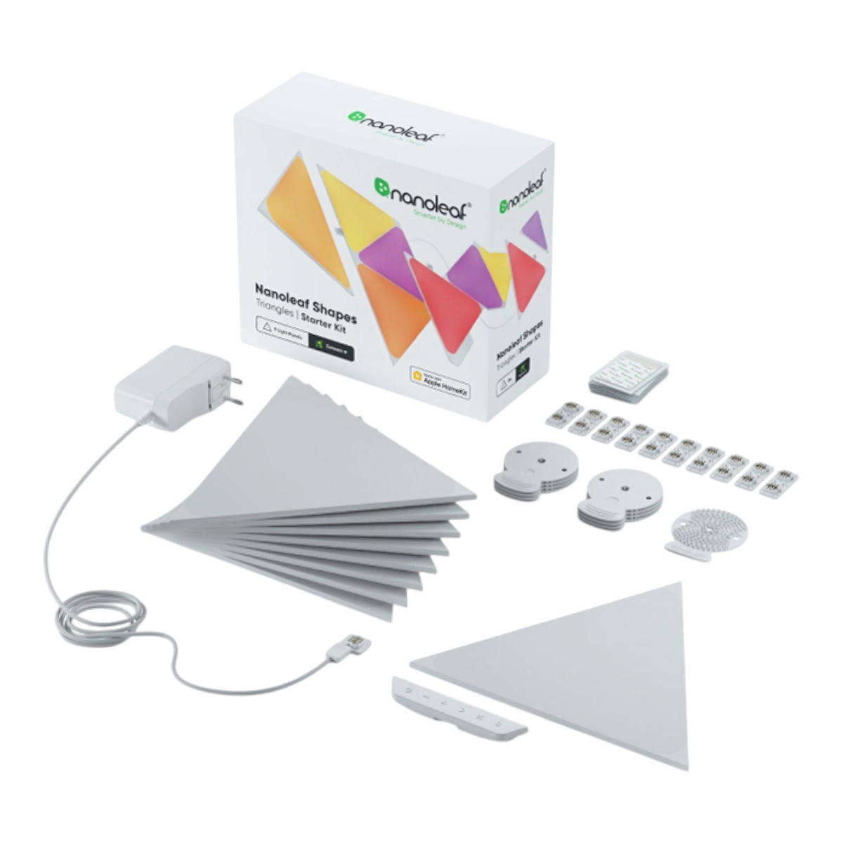 Nanoleaf Shapes Triangles White Kit Completo Pack de 9 Unidades